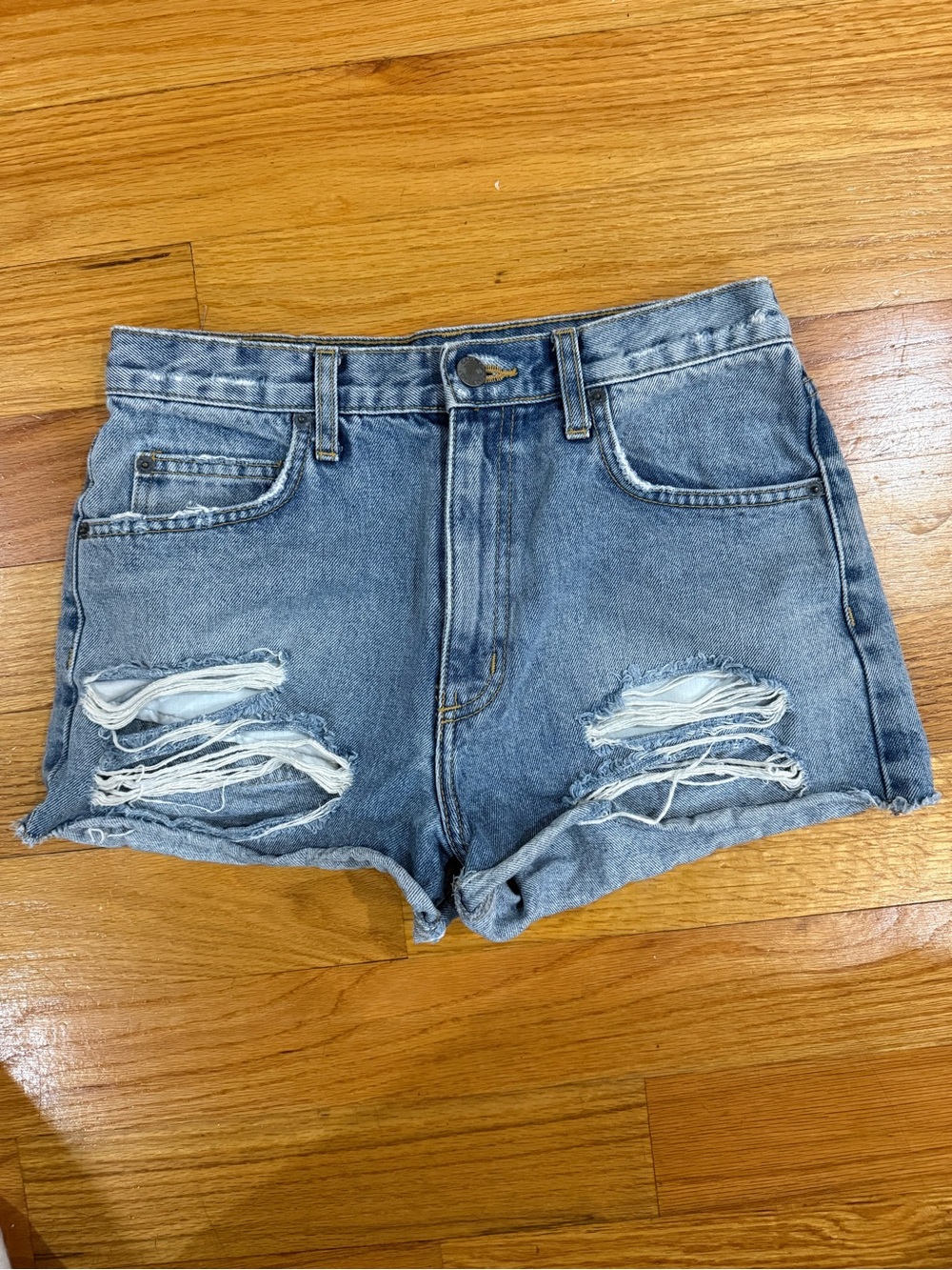 CARMAR Distressed Denim Cutoff Shorts — Size 27